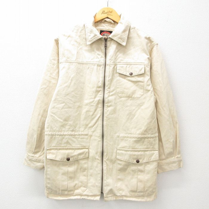 L/古着 長袖 ジャケット メンズ 00s コットン 生成り 25jan06 中古 アウター ジャンパー ブルゾン拍卖