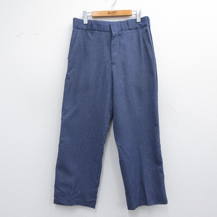W32/古着 スラックス パンツ メンズ 80s 紺 ネイビー 25apr10 中古 ボトムス ロング拍卖