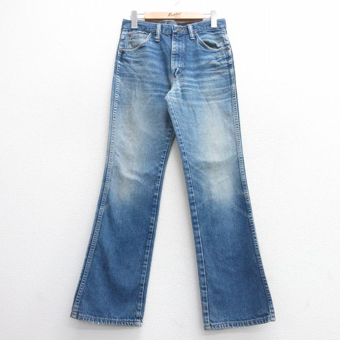 古着 ジーンズ レディース 90s フレア ブーツカット ヒゲ コットン 紺 ネイビー デニム spe 25apr25 中古 ボトムス ジーパン拍卖