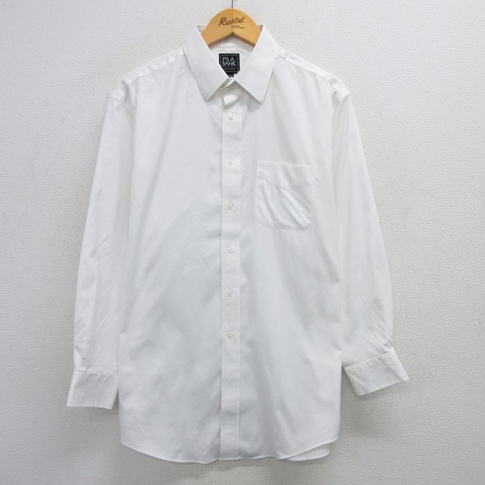 XL/古着 長袖 シャツ メンズ ロング丈 コットン 白 ホワイト 25apr18 中古 トップス拍卖