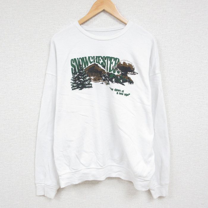 XL/古着 長袖 スウェット メンズ 00s スノーチェスター 大きいサイズ クルーネック 白 ホワイト 23dec13 中古 スエット トレ拍卖