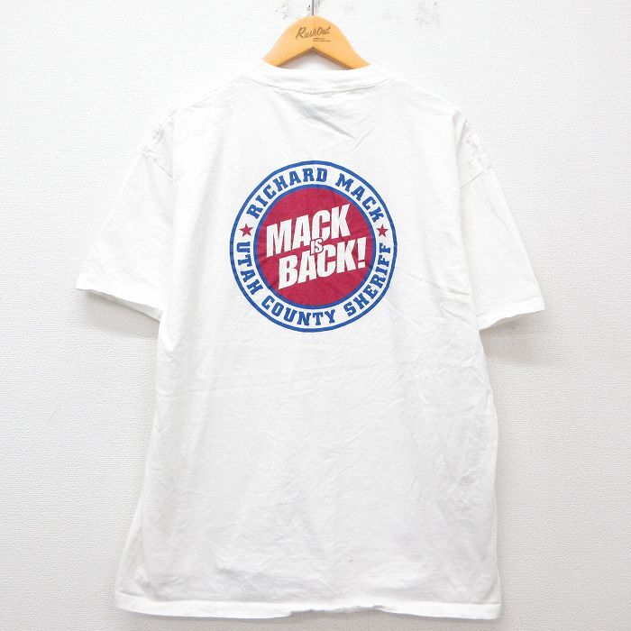 XL/古着 オニータ 半袖 ビンテージ Tシャツ メンズ 90s MACK IS BACK コットン クルーネック 白 ホワイト 25apr08 中古拍卖