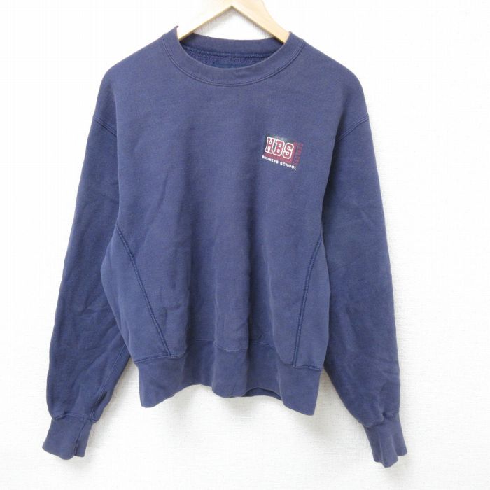 L/古着 ジャンスポーツ 長袖 スウェット メンズ 00s ハーバード クルーネック 紺 ネイビー 24oct16 中古 スエット トレーナ拍卖