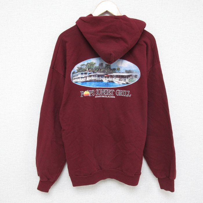 XL/古着 長袖 スウェット パーカー メンズ 00s サンセット エンジ 25apr14 中古 スエット トレーナー トップス拍卖