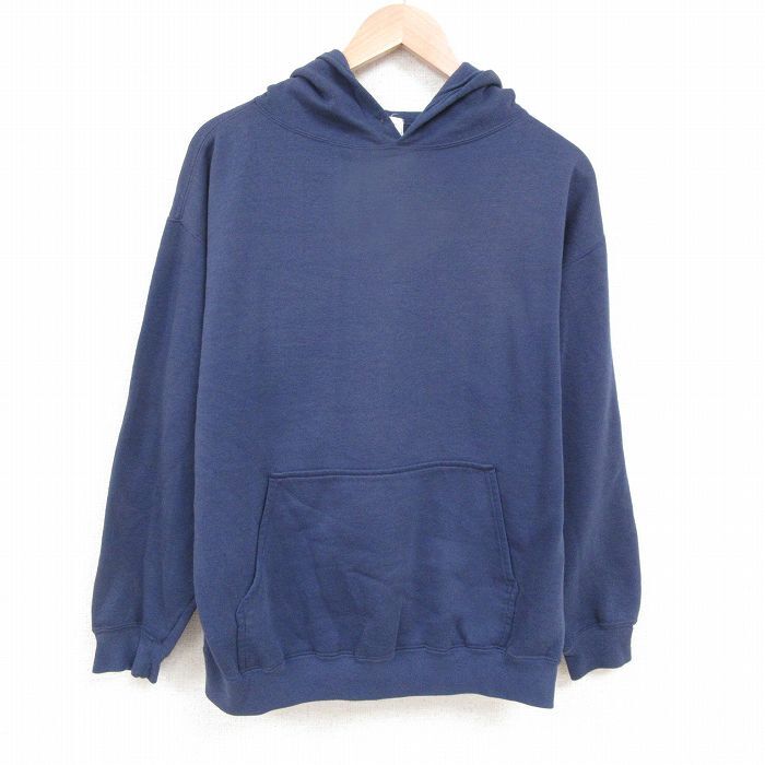 XL/古着 ギャップ GAP 長袖 スウェット パーカー メンズ 00s 無地 紺 ネイビー spe 25may23 中古 スエット トレーナー トッ拍卖