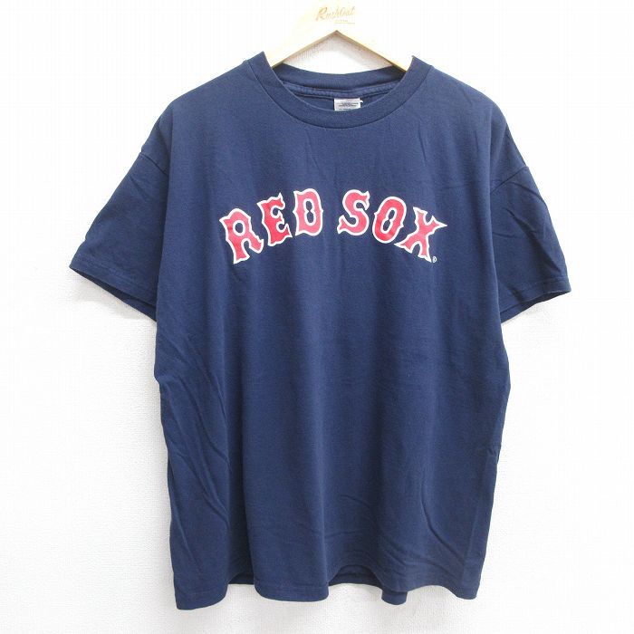XL/古着 半袖 ビンテージ Tシャツ メンズ 00s MLB ボストンレッドソックス ジャコビーエルズベリー 46 コットン クルーネッ拍卖