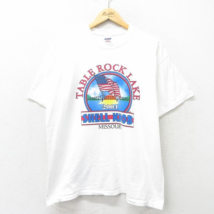 XL/古着 ジャージーズ 半袖 ビンテージ Tシャツ メンズ 00s ミズーリ コットン クルーネック 白 ホワイト 24feb29 中古拍卖