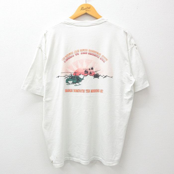 XL/古着 半袖 ビンテージ Tシャツ メンズ 00s ヘリコプター 大きいサイズ クルーネック 白 ホワイト 24jun12 中古拍卖