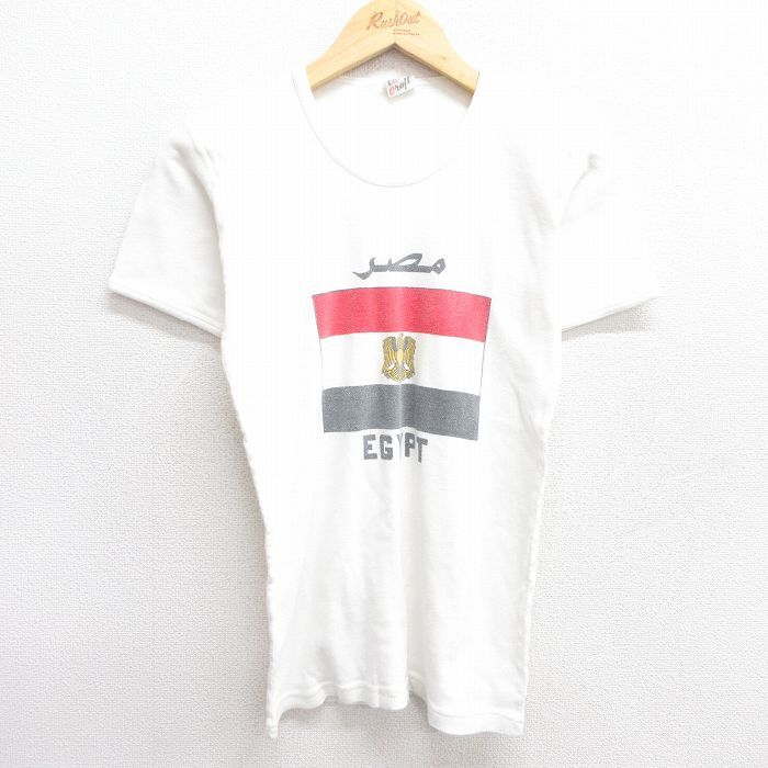 S/古着 半袖 ビンテージ Tシャツ メンズ 00s エジプト コットン クルーネック 白 ホワイト 25apr14 中古拍卖