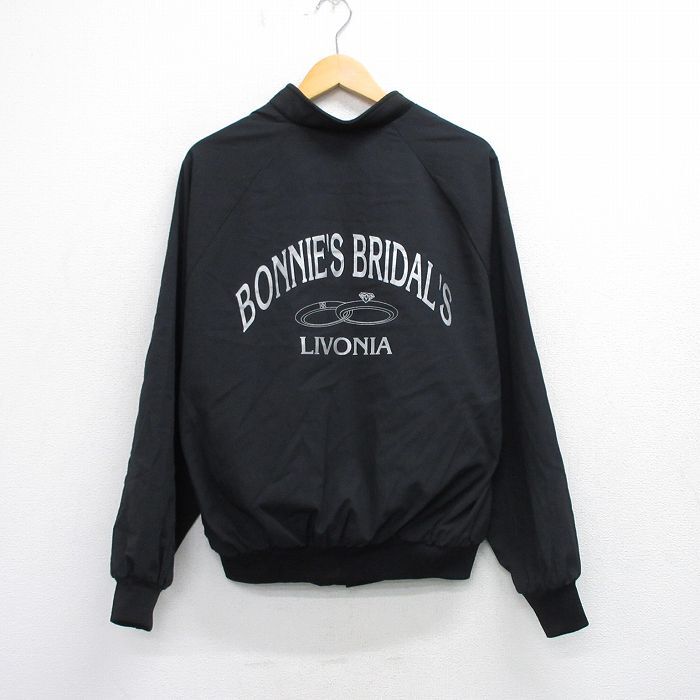 XL/古着 長袖 ジャケット メンズ 90s 指輪 大きいサイズ 黒 ブラック 25sep24 中古 アウター ジャンパー ブルゾン拍卖