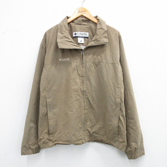 XL/古着 コロンビア 長袖 ジャケット メンズ 00s ワンポイントロゴ 茶系 ブラウン 25sep25 中古 アウター ジャンパー ブルゾン拍卖