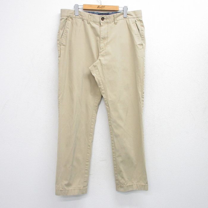 W36/古着 トミーヒルフィガー ブランド パンツ メンズ コットン ベージュ カーキ 25sep25 中古 ボトムス ロング拍卖