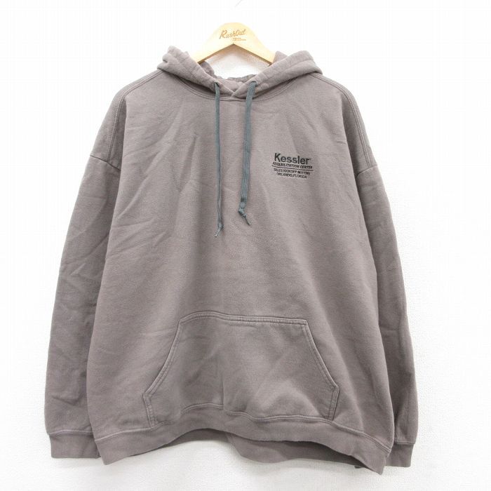 XL/古着 長袖 スウェット パーカー メンズ kessler 大きいサイズ 茶 ブラウン 25sep19 中古 スエット トレーナー トップス拍卖