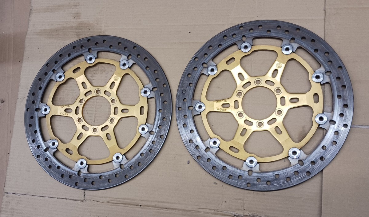 アプリリアミレRブレンボディスクセット!磨耗少!多車種適合!ヤマハ.ドゥカティ.ビモータ.KTM.モトグッチ.ベネリ.ラベルダ拍卖