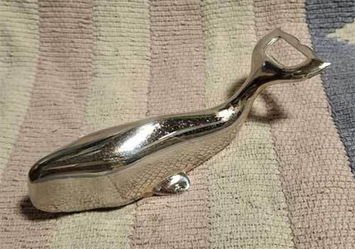 栓抜き 鯨 クジラ メタル ボトルオープナー 金属製 昭和 レトロ レア 貴重拍卖