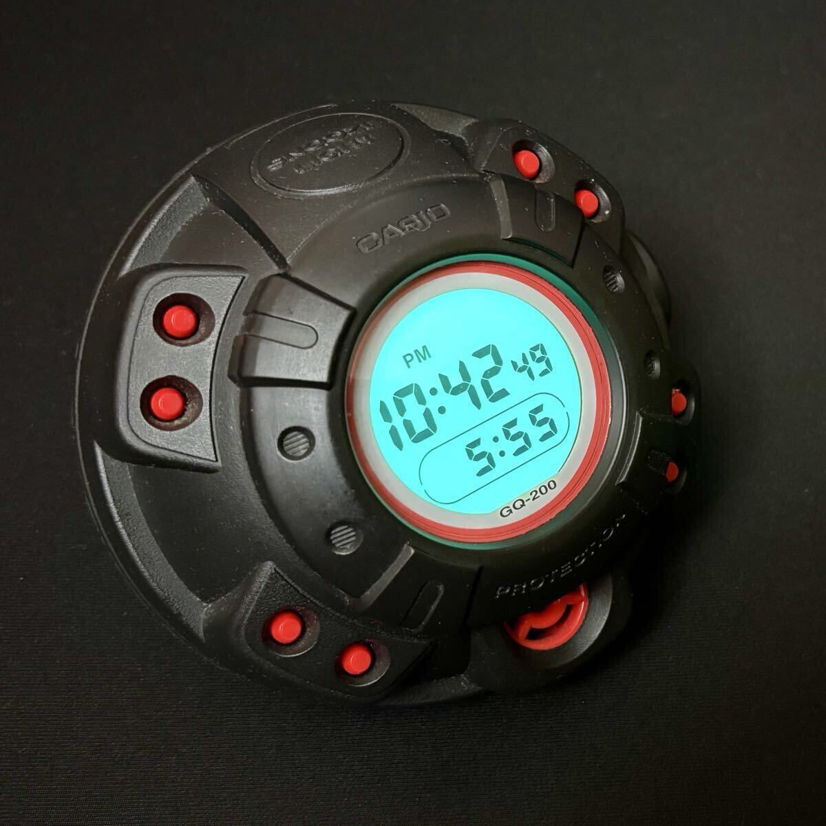 ラス1 動作確認済 GQ-200 CASIO G-SHOCK PROTECTION カシオ 赤 レッド 目覚まし時計 検)マッスルタイム 紫 パープル TQ-175 GQ-300 GQ-1000拍卖