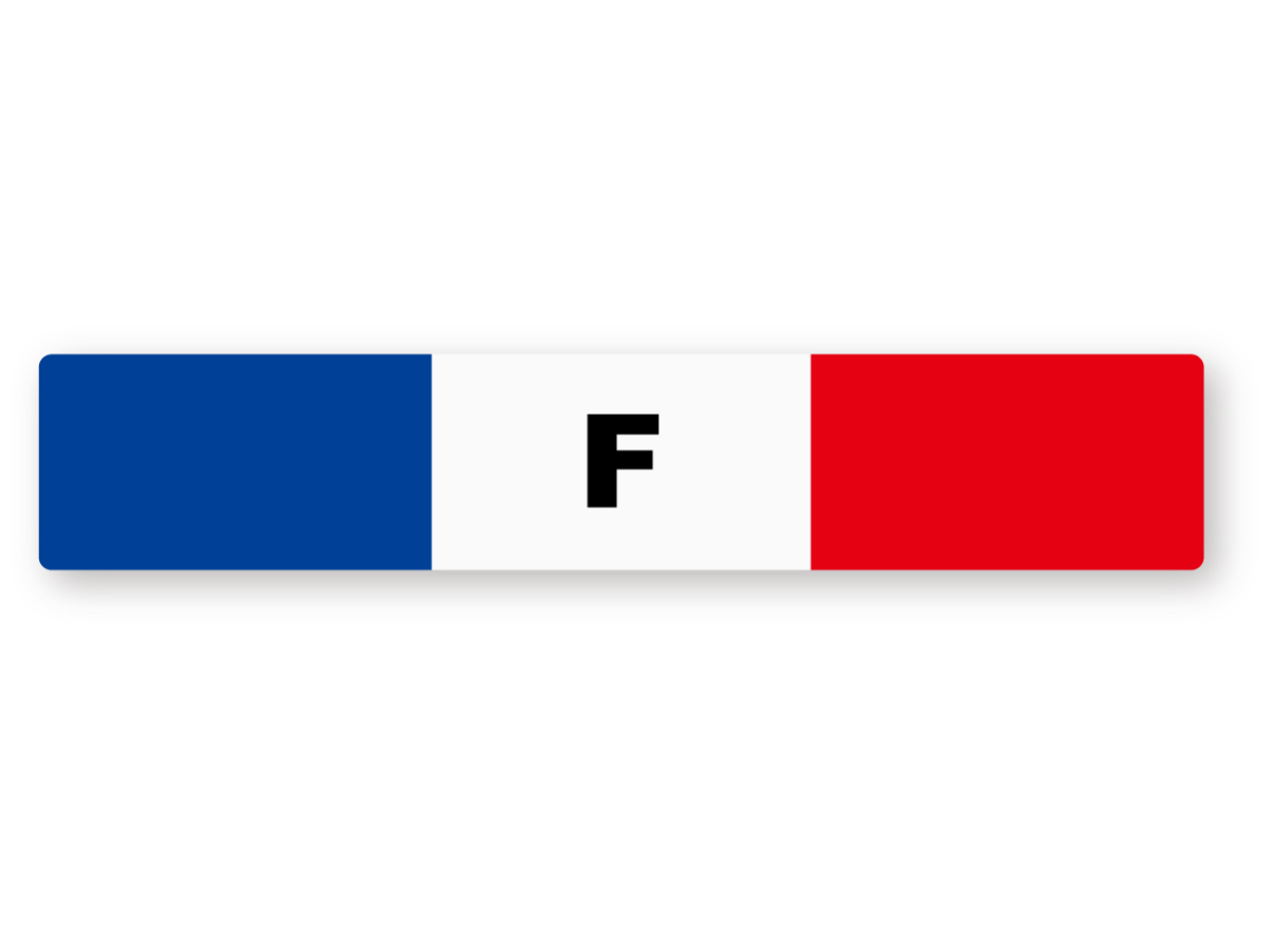 【反射ステッカー工房】ビークルIDステッカー フランス 再帰反射 国識別 欧州 ルノー カングー プジョー 2008 3008拍卖