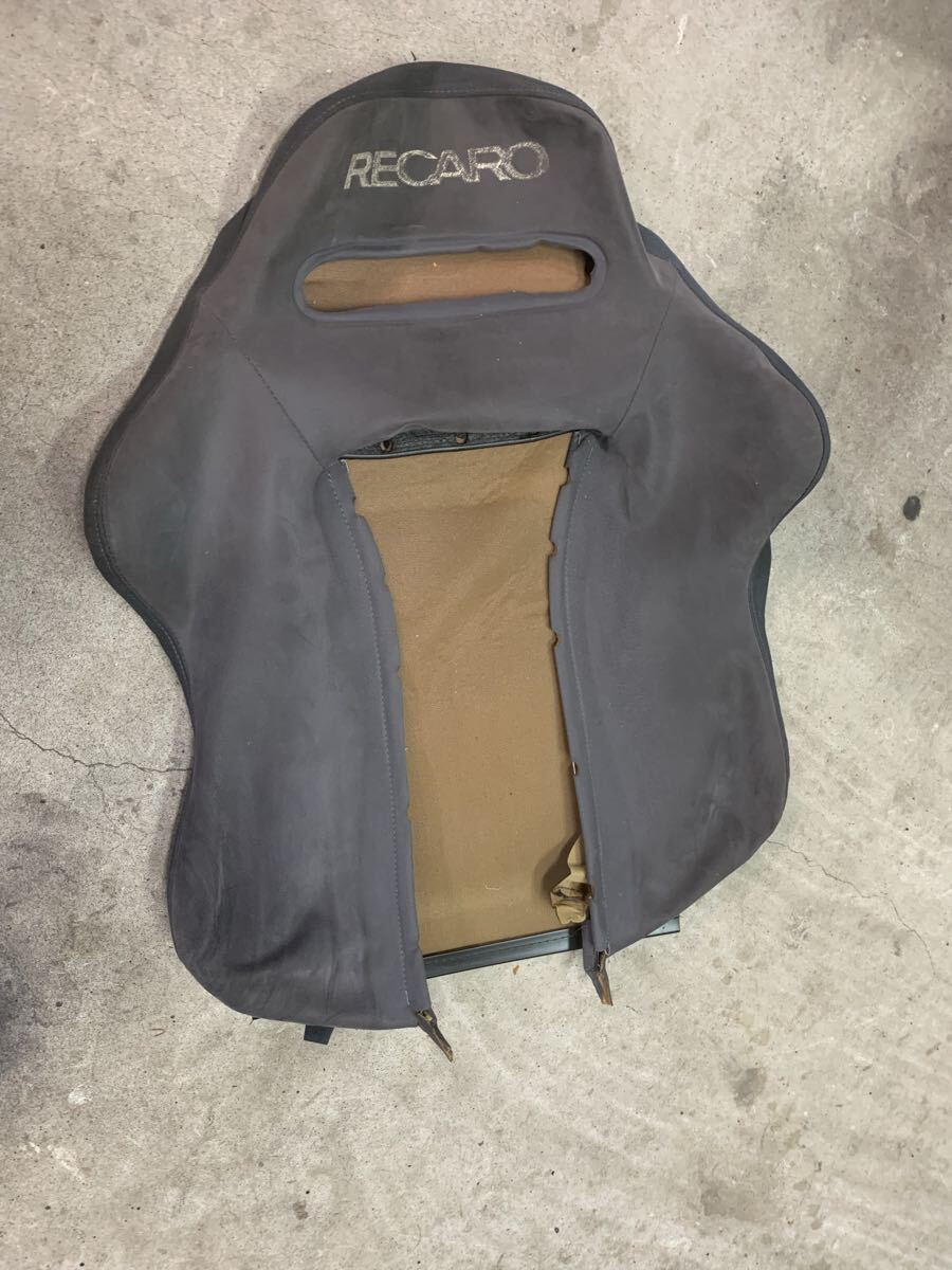 破れなし RECARO レカロ sr-2 sr2 ランエボ純正 アルカンターラ 表皮 背面 表面 張替え カバー レストア 部品 パーツ バラ売り拍卖