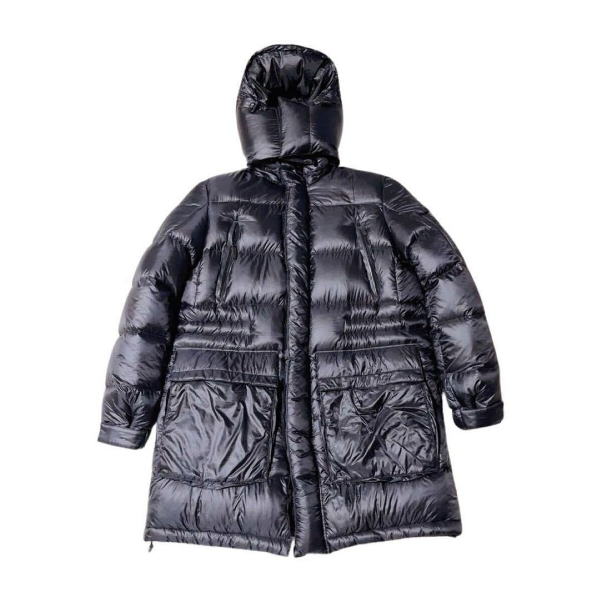 【希少】バーバリースポーツ Burberry sport  ダウン フード付き  ブラック ダウン100% ロゴ バーバリーゴルフを好きな方にも拍卖