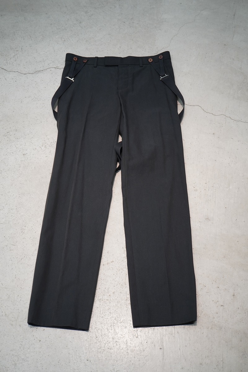 新品 22AW FUMIKA_UCHIDA フミカウチダ FU-P-PT008 GABARDINE HARNESS SLACK ギャバジン ハーネス スラックス パンツ 黒 36 831P★4拍卖