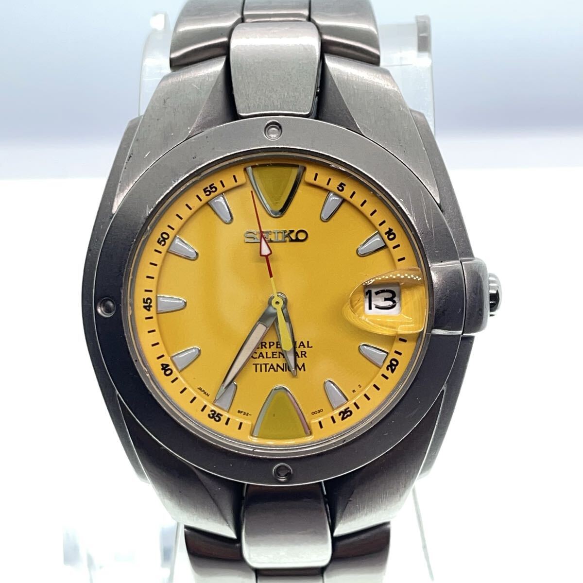 不動 SEIKO セイコー パーペチュアルカレンダー 腕時計 8F32-0040 I28-22拍卖