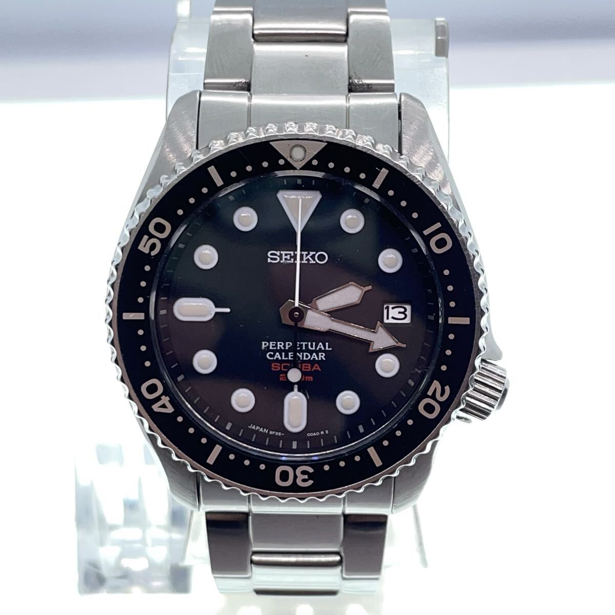 不動 SEIKO セイコー ダイバー スキューバ 腕時計 SCUBA200m 8F35-00A0 I28-23拍卖