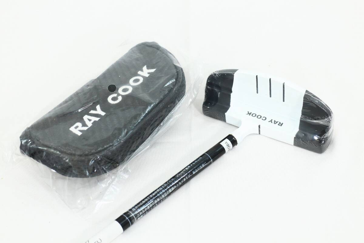 PT215-7★RAY COOK RC-10C(ハーフマレット)WH×BK LH 33インチ_MID SLIM2.0 WH×RD センター レフティ 左用 メンズ レイクックパター拍卖