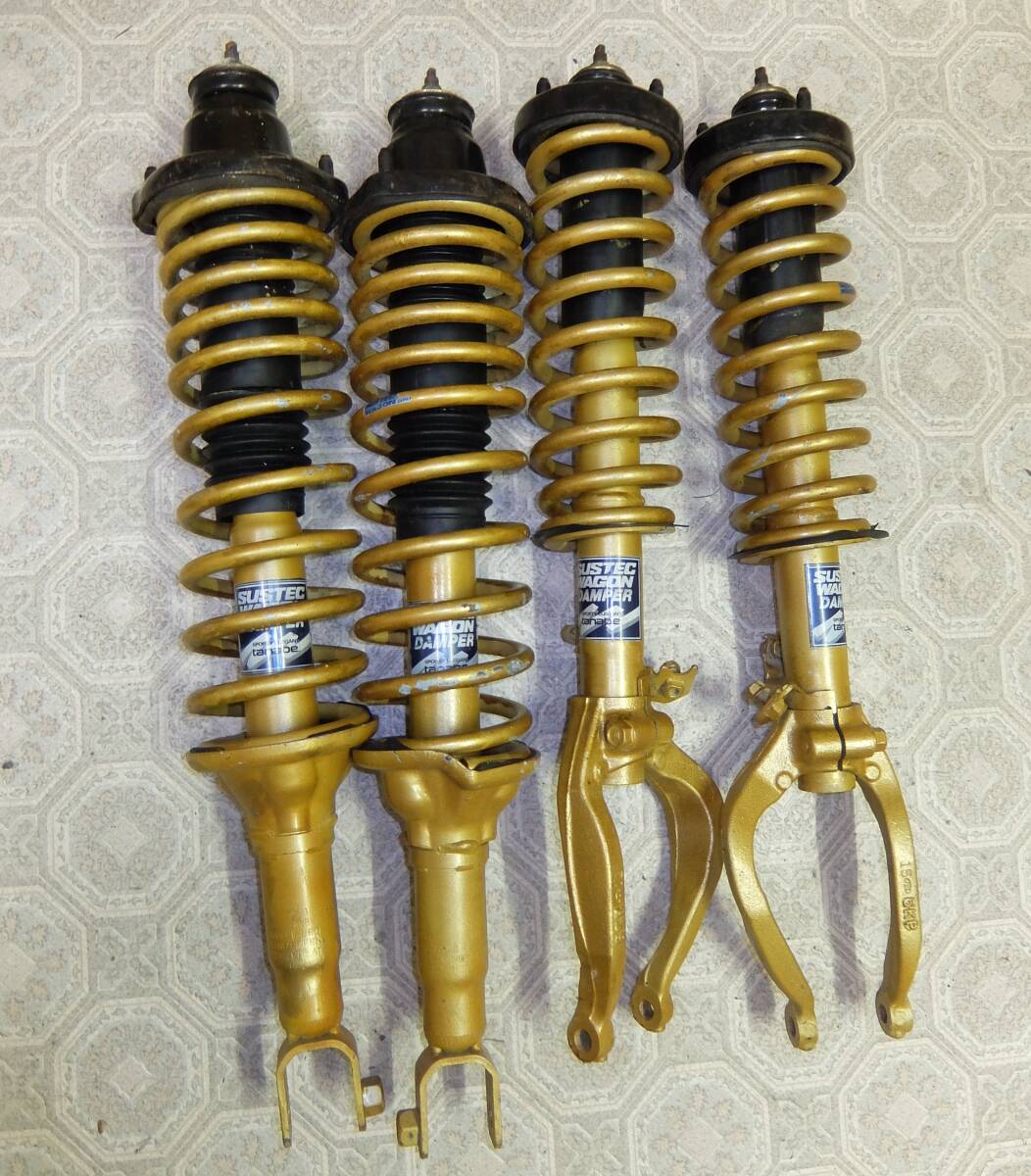 Tanabe タナベ SUSTEC WAGON DAMPER サスペンション 4本セット 中古 ゴールド拍卖