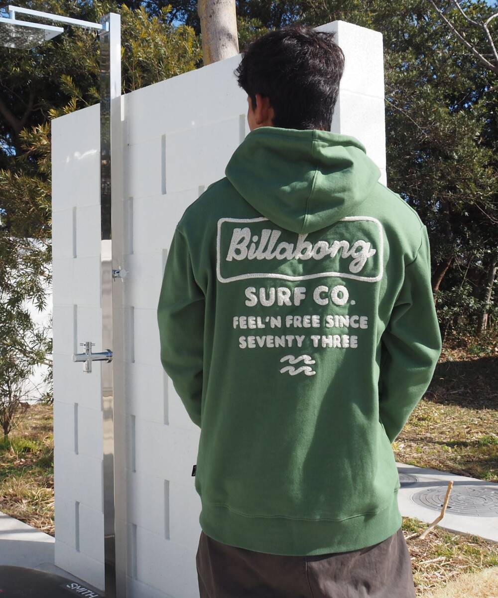 ★送料無料★2025秋冬 新品【BILLABONG/ビラボン】SIGN パーカー 【OVER FIT】 GRN メンズXL BF012007拍卖