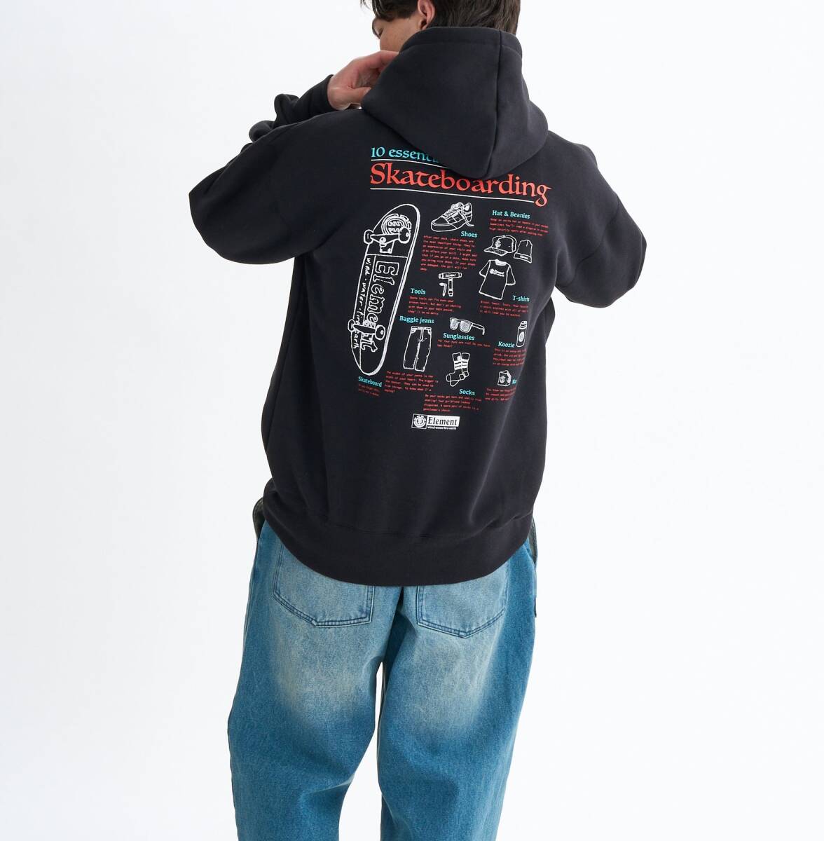 ★送料無料★2025秋冬 新品【ELEMENT/エレメント】ESSENTIAL HOOD パーカー FBK メンズXL BF022003拍卖