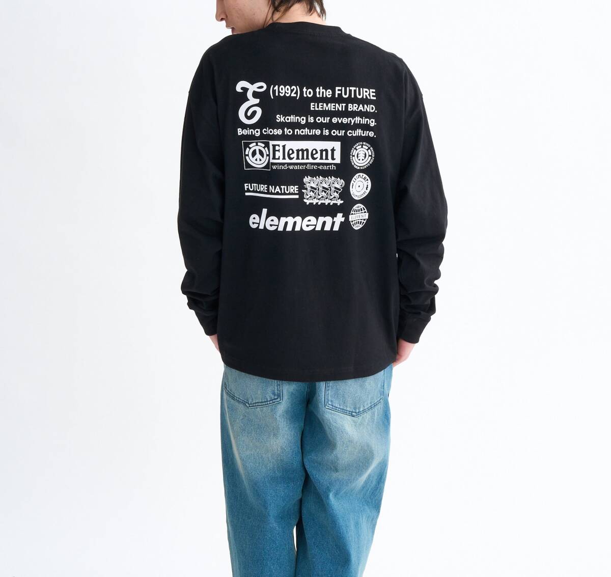 ★送料無料★2025秋冬 新品【ELEMENT/エレメント】NUMBER LS ロンT FBK メンズM BF022051拍卖