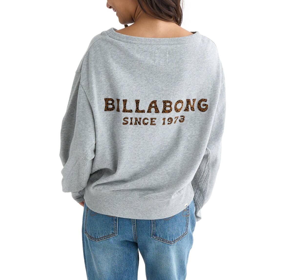★送料無料★2025秋冬 新品【BILLABONG/ビラボン】BOAT NECK LOOSE CROP トレーナー 【LOOSE CROPPED】 GRH レディースM BF014003拍卖