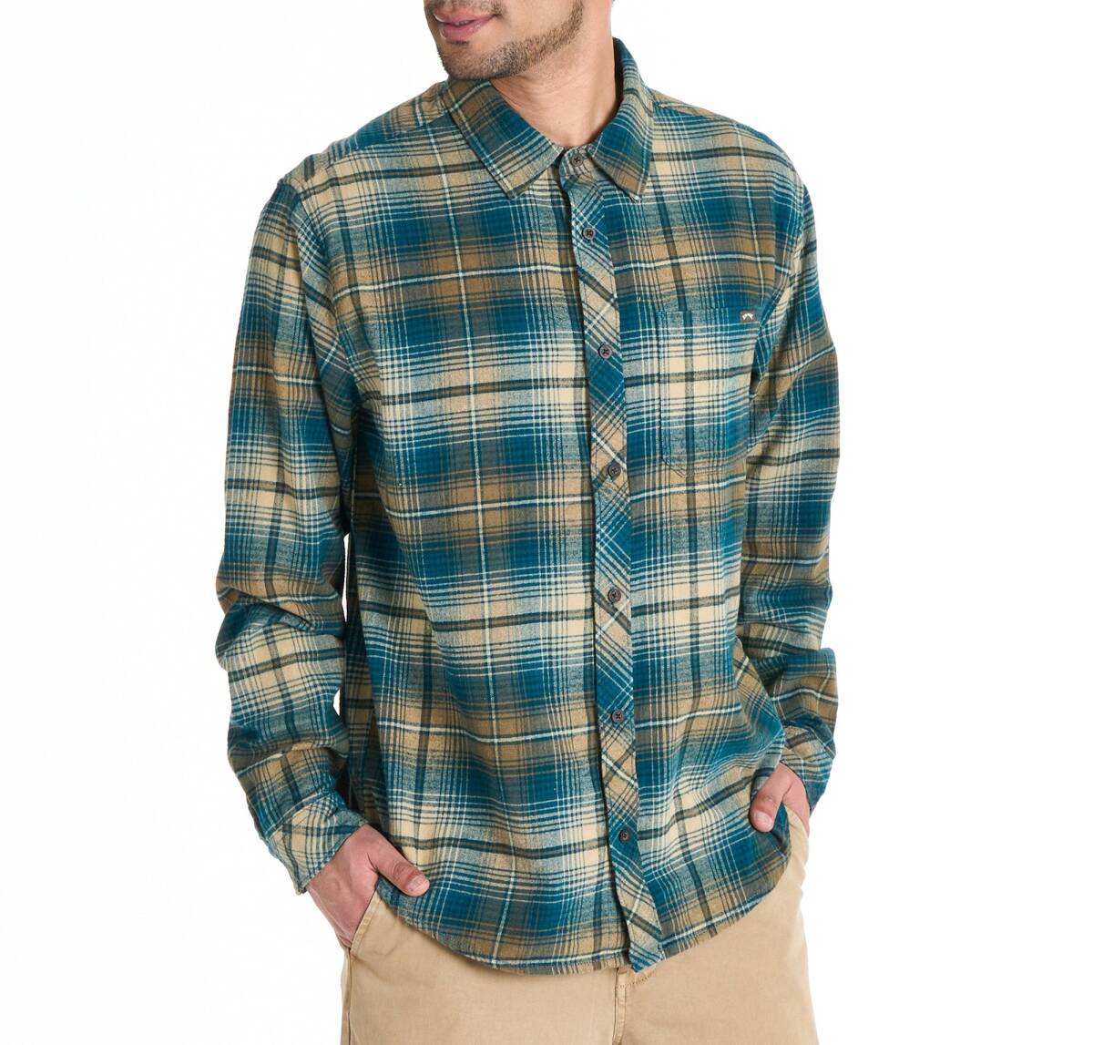 ★送料無料★2025秋冬 新品【BILLABONG/ビラボン】COASTLINE 長袖シャツ OTR メンズM BF012115拍卖