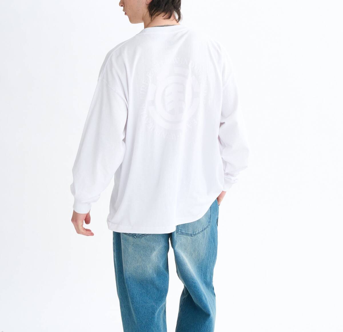 ★送料無料★2025秋冬 新品【ELEMENT/エレメント】LOGO LS ロンT WHT メンズXL BF022050拍卖