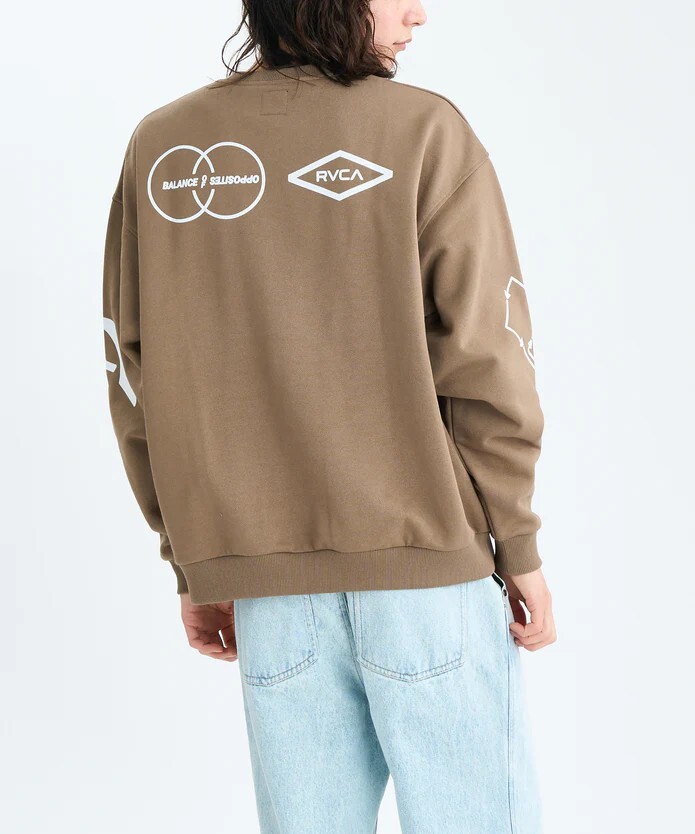 【SALE】★送料無料★2025秋冬 新品【RVCA/ルーカ/ルカ】STACKHOUSE CR トレーナー COY メンズM BF042003拍卖