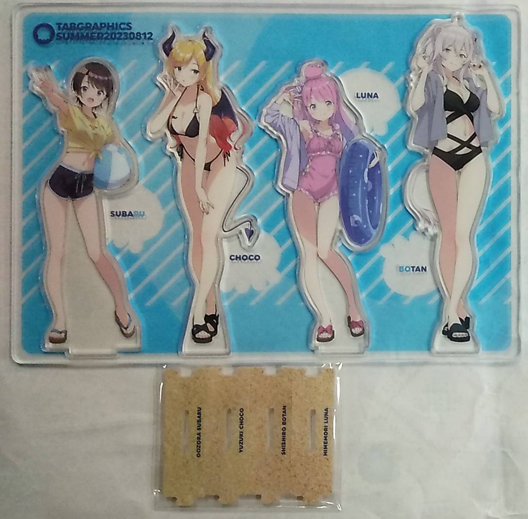 すばちょこるなたんサマーアクリルスタンド4体セット【同人C102かんざきひろhololiveホロライブ大空スバル癒月ちょこ姫森ルーナ獅白ぼたん拍卖
