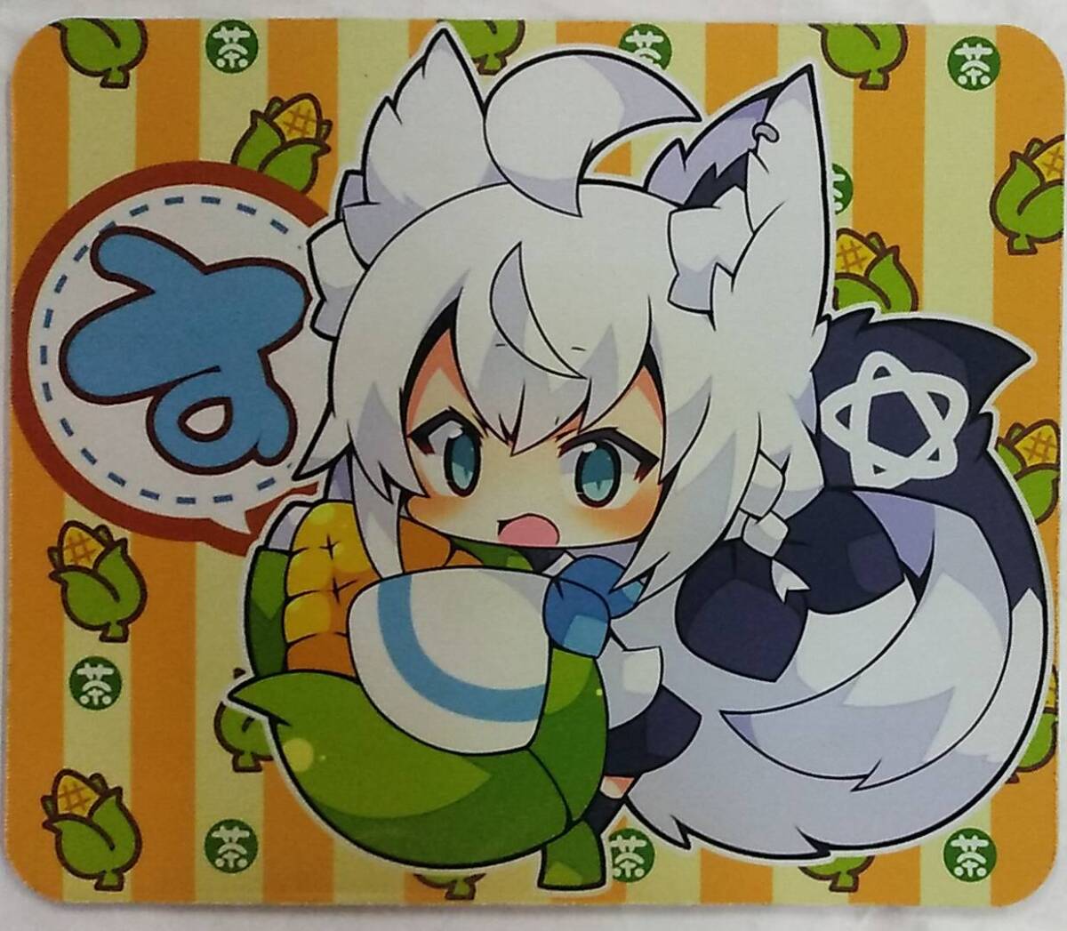白上フブキマウスパッド【同人 caTrip むーらん COMIC1☆14 布製 茶 コーン とうもろこし ホロライブ hololive Shirakami Fubuki Mouse Pad拍卖