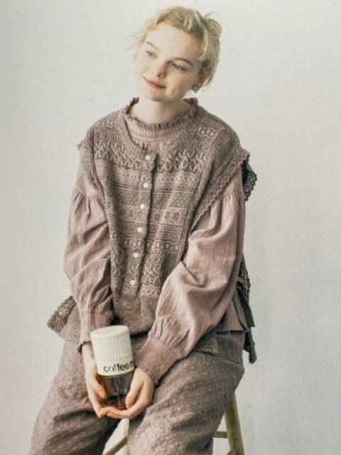 SM2『スタンド衿スモッキング刺繍ブラウス』ベージュ 新品タグ付き Samansa Mos2 サマンサモスモス拍卖