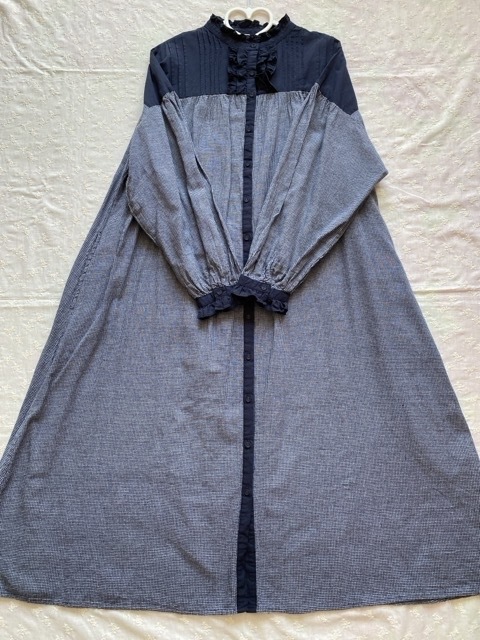 SM2『バイカラーフリルワンピース』ネイビー 1回着新品同様 Samansa Mos2 サマンサモスモス拍卖