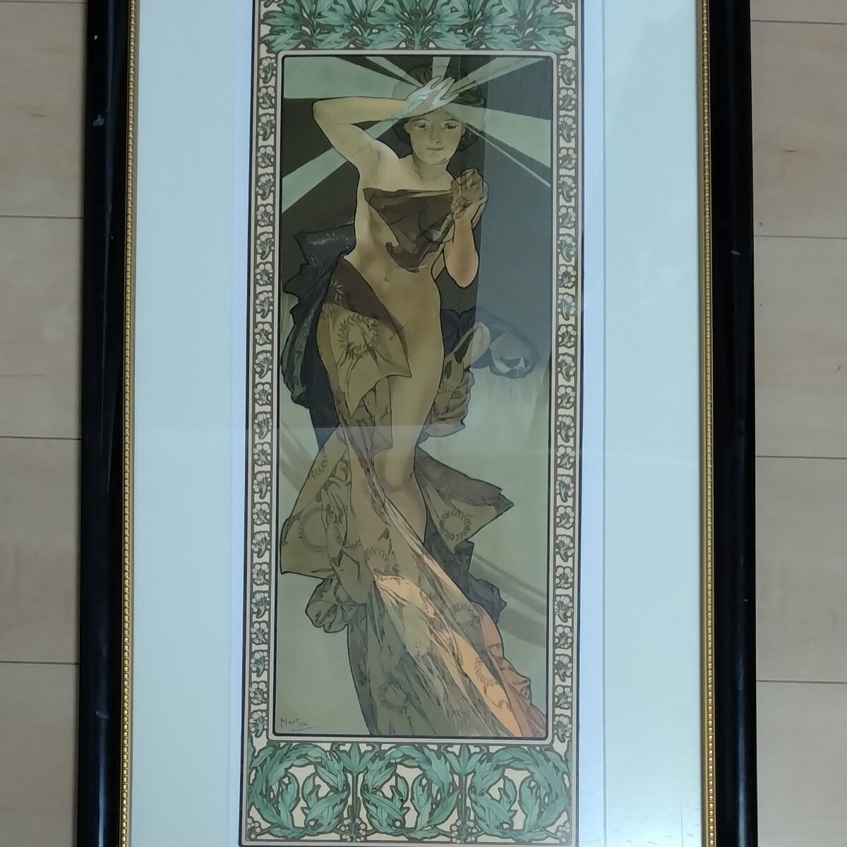 【真作】アルフォンス・ミュシャ 「明けの明星」 リトグラフ 額装 女性像 美人画 西洋美術 版画 Alphonse Mucha 193/300拍卖