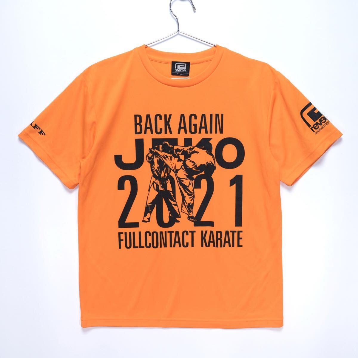 【送料無料】reversal(リバーサル)/第6回全日本フルコンタクト空手道選手権大会/スタッフ用ドライTシャツ/JFKO/2021/オレンジ/Lサイズ拍卖