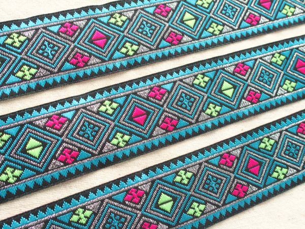 即決 ! 0.5m インド刺繍テープ チロリアンテープテープ 水色☆ブレード 衣装拍卖