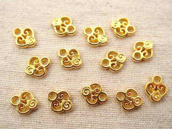 即決!! 1個 ミニチャーム カボション 金☆メタルチャーム ゴールド メタルデコパーツ拍卖