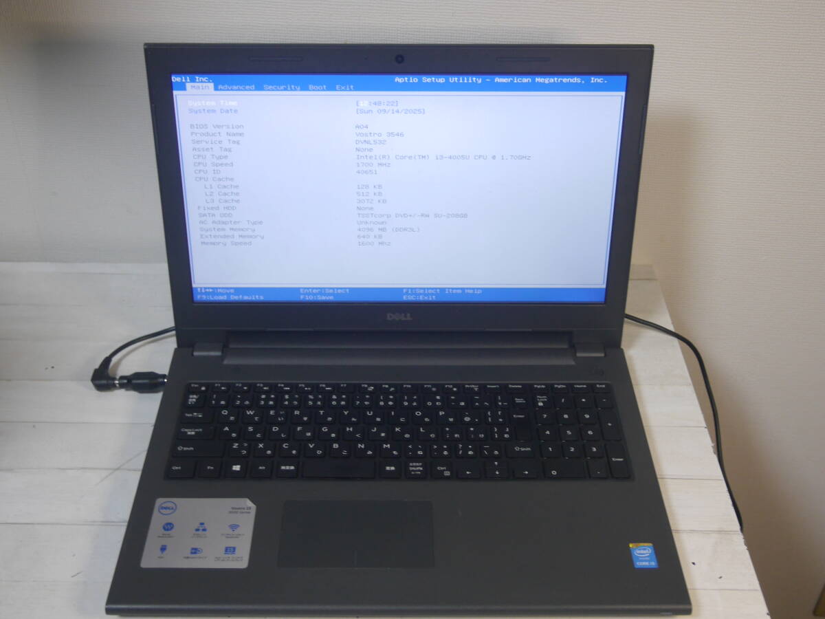 DELL Vostro 3546 Core i3 4005U メモリ4GB拍卖