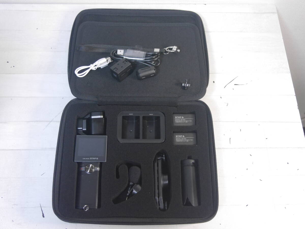 THINKWARE SNAP G ジンバルカメラ 4K アクションカメラ IU-100 ブラックVlogや旅行撮影に最適 / AI追跡機能・交換式バッテリー搭載拍卖