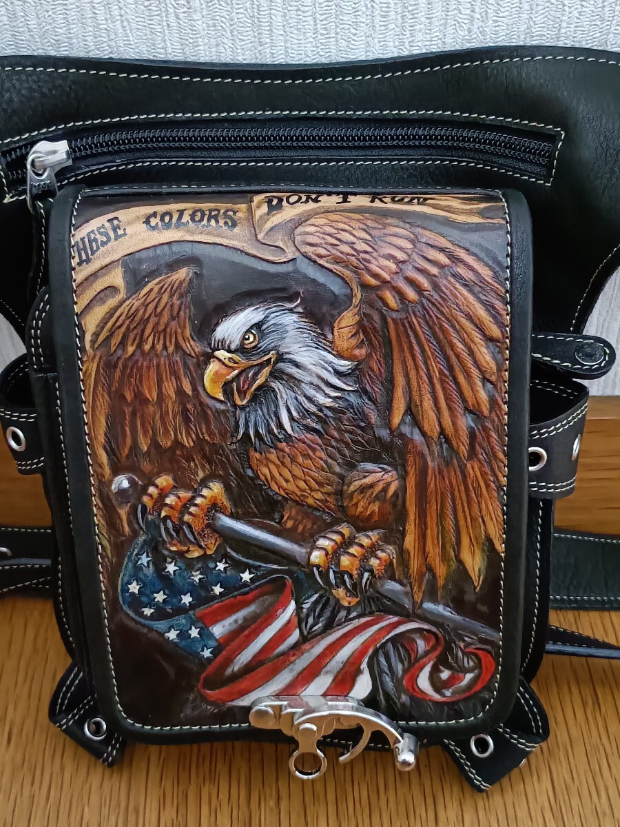 レッグバッグ ウェスト ショルダーバッグ 3WAY LEG BAG ボディバッグ革 ウェストポーチ バイクHD サイクリング アウトドア キャンプ拍卖