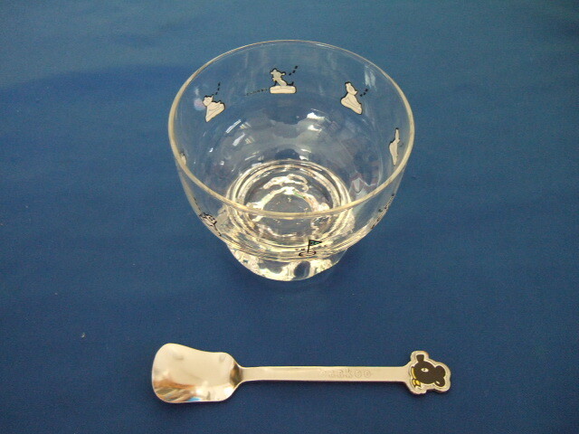 ☆未使用☆住友銀行☆くまのバンクー☆北極グラス・スプーン付き 1個 処分価格 ⑥拍卖