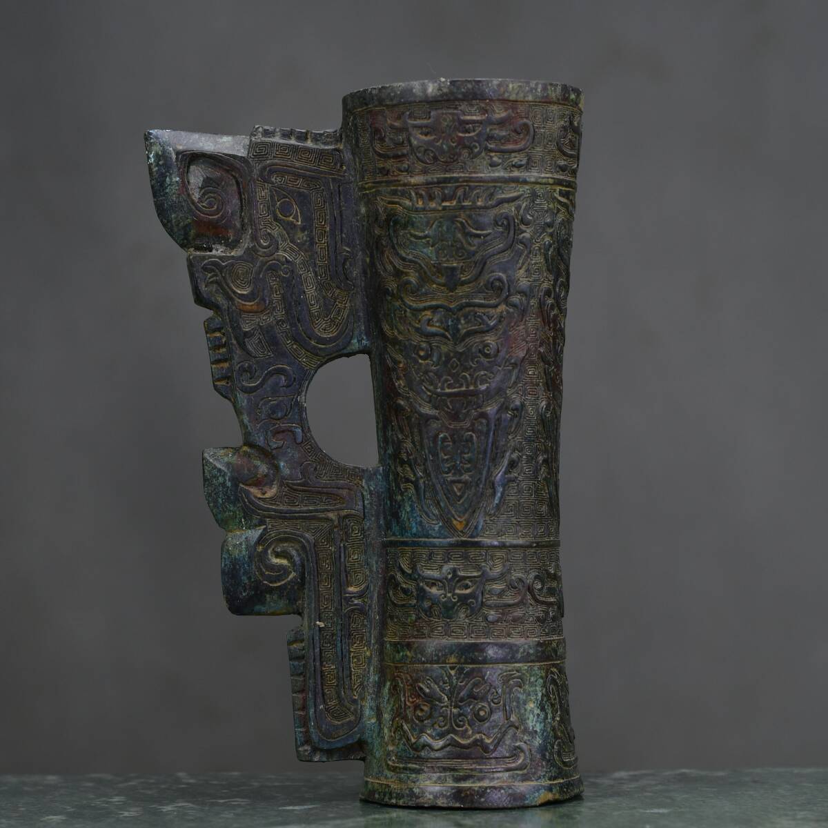 唐物 漢代 青銅 耳杯 銅製品 銅器 極細工 古美術品 時代物 中国古玩 骨董品 D69拍卖