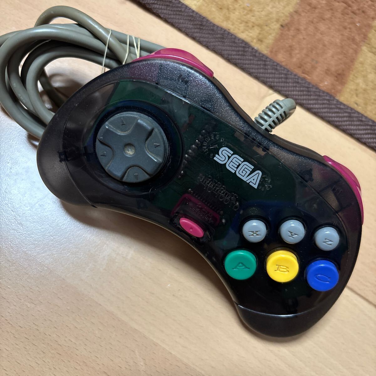動作確認済 純正 SS SEGA セガ セガサターン コントローラー パット HSS-0101 クリア スケルトン ブラック拍卖