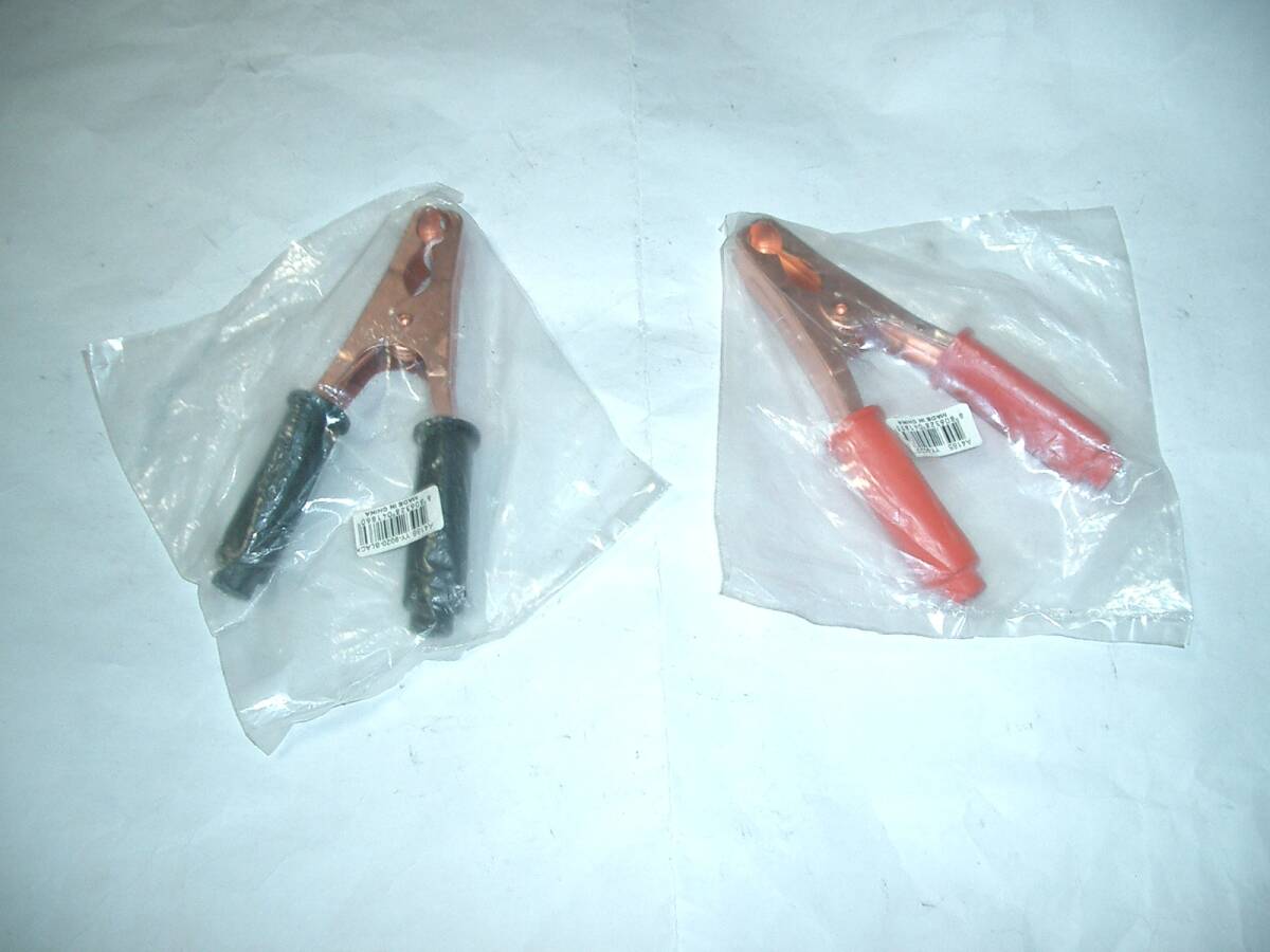 バッテリークリップ 赤・黒 ワニ口クリップ バッテリーブースターケーブル 未使用 長期保管 中国製拍卖